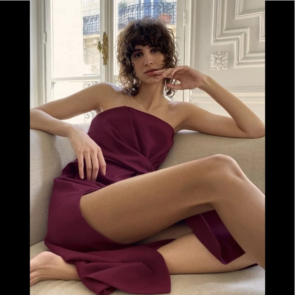 Zara draped midi dress